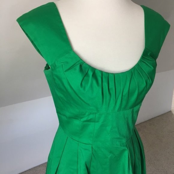 calvin klein cap sleeve fit and flare dress SLEEVELESS MESH FIT & FLARE PLEATED DRESS main image 0